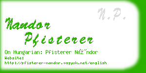 nandor pfisterer business card